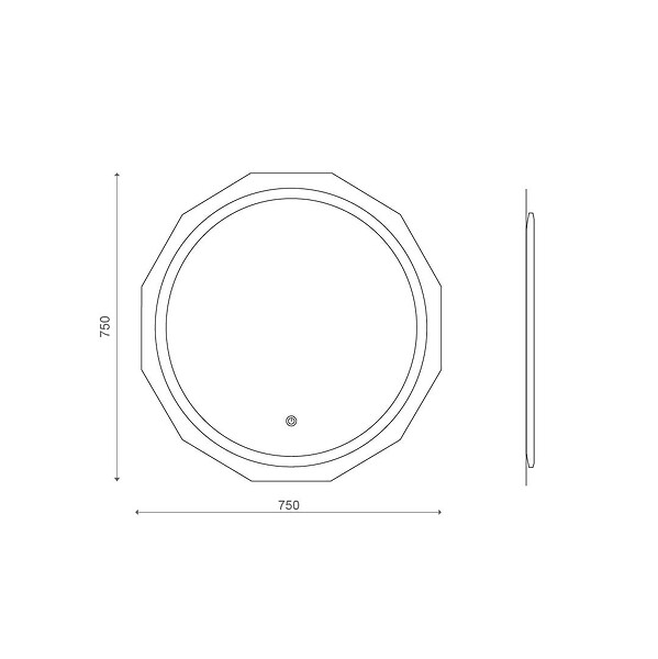 KIAMAMI VALENTINA - Miroir À Facettes Rond 75Cm - large