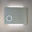 KIAMAMI VALENTINA - Miroir À Led 80X60 Tactile Avec Montre Digitale Et Miroir Grossissant - vignette