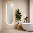 KIAMAMI VALENTINA - Miroir Led Rétro-Éclairé 60X160cm Cadre Effet Laiton - vignette