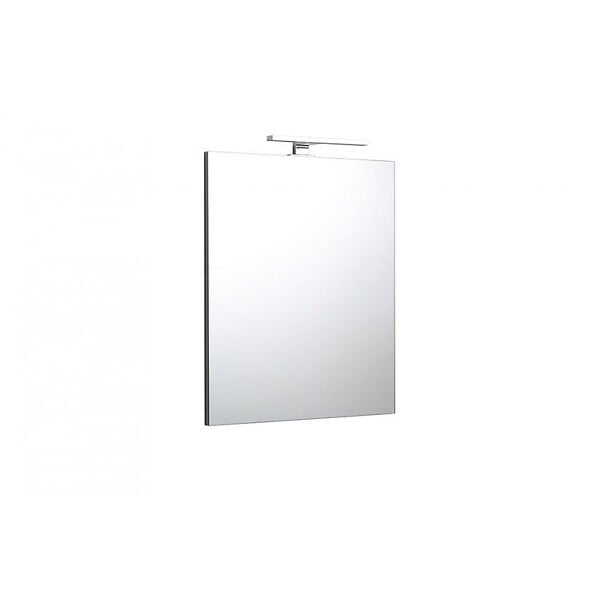KIAMAMI VALENTINA - Miroir De Salle De Bains Réversible 80X60 Avec Lampe Chromée De 20Cm - large