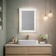 KIAMAMI VALENTINA - Miroir Rectangulaire 50X70 Avec Décoration Lumineuse À Leds - vignette