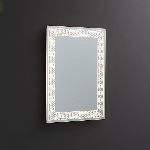 KIAMAMI VALENTINA - Miroir Rectangulaire 50X70 Avec Décoration Lumineuse À Leds - large