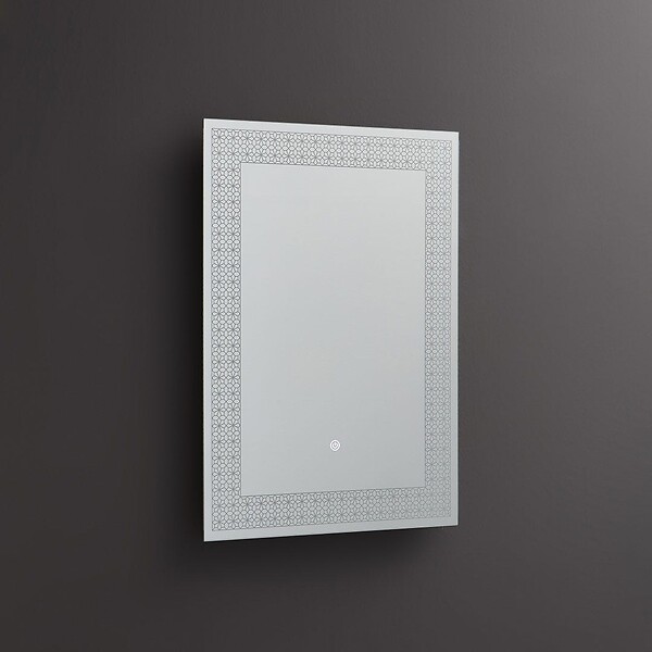 KIAMAMI VALENTINA - Miroir Rectangulaire 50X70 Avec Décoration Lumineuse À Leds - large