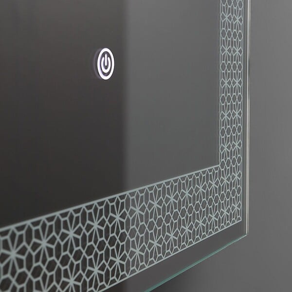 KIAMAMI VALENTINA - Miroir Rectangulaire 50X70 Avec Décoration Lumineuse À Leds - large