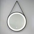 KIAMAMI VALENTINA - Miroir À Led Arrondi Rétro-Éclairé 75Cm Avec Corniche Et Lacet Noir - vignette