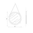 KIAMAMI VALENTINA - Miroir À Led Arrondi Rétro-Éclairé 75Cm Avec Corniche Et Lacet Noir - vignette