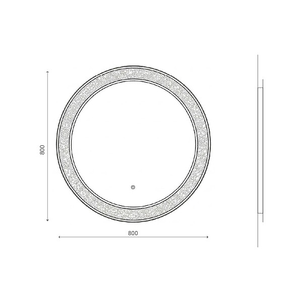KIAMAMI VALENTINA - Miroir Rond De 80 Cm Avec Éclairage Led Intégré - large