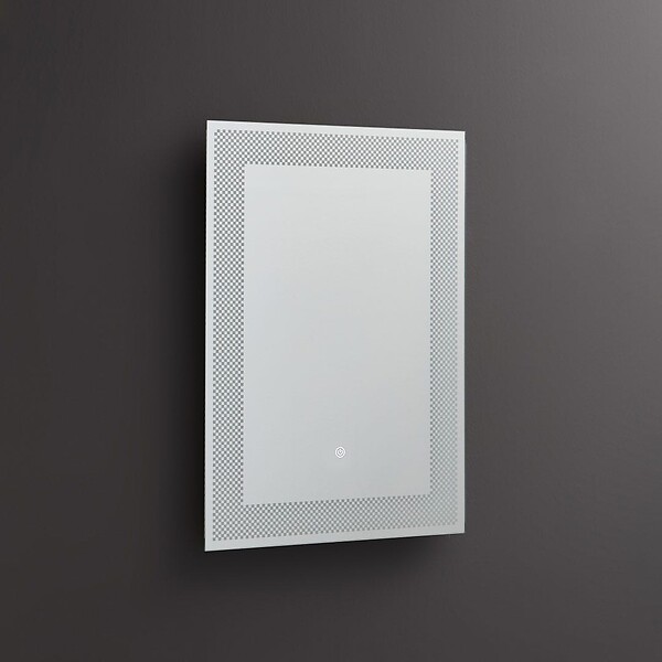 KIAMAMI VALENTINA - Miroir Rectangulaire 50X70 Décoré Et Éclairé Par Des Leds - large