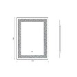 KIAMAMI VALENTINA - Miroir Rectangulaire 50X70 Décoré Et Éclairé Par Des Leds - vignette