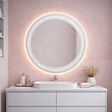 KIAMAMI VALENTINA - Miroir Rond Décoratif De 80 Cm Avec Led Intégrée - vignette