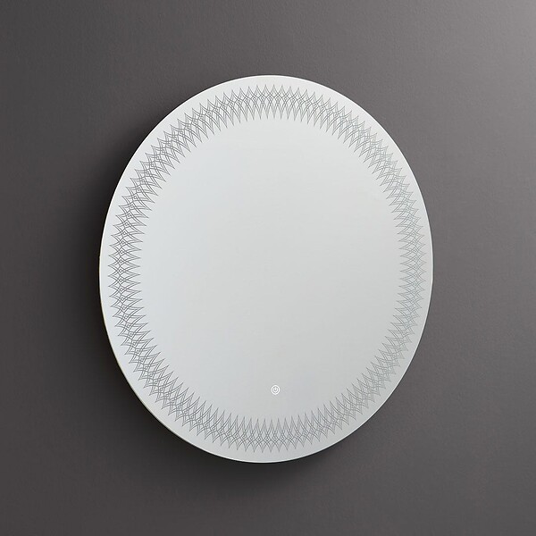 KIAMAMI VALENTINA - Miroir Rond Décoratif De 80 Cm Avec Led Intégrée - large
