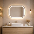 KIAMAMI VALENTINA - Miroir 90X70 Avec Bord Facetté Et Éclairage Led - vignette