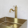 ESSEBAGNO - Leeds mitigeur lavabo rétro haut or brossé - vignette