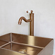 ESSEBAGNO - Leeds mitigeur lavabo rétro haut cuivre brossé - vignette