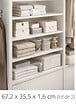 GD MENUISERIES - Tablettes mélaminées blanches 67,2 x 35,5 x 1,6 cm – Lot de 5 étagères de rangement - vignette