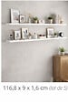 GD MENUISERIES - Tablettes mélaminées blanches 116,8 x 9 x 1,6 cm – Lot de 5 étagères murales peu profondes - vignette