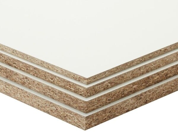 GD MENUISERIES - Tablettes mélaminées blanches 116,8 x 9 x 1,6 cm – Lot de 5 étagères murales peu profondes - large
