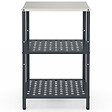 ID MARKET - Meuble de cuisine extérieure PAREO 2 étagères en acier gris anthracite - vignette