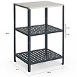 ID MARKET - Meuble de cuisine extérieure PAREO 2 étagères en acier gris anthracite - vignette