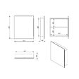KIAMAMI VALENTINA - Armoire Suspendue Avec Miroir Pour Salle De Bain En Acier Inox - vignette