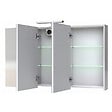 GODART - Armoire miroir de toilette éclairante 3 portes 120 cm blanche Juno 2 - vignette