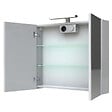 GODART - Armoire miroir de toilette éclairante 2 portes 80 cm blanche Juno 2 - vignette