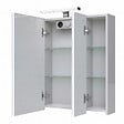 GODART - Armoire miroir de toilette éclairante 3 portes 80 cm blanche Juno 2 - vignette