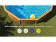 GRE - Kit piscine acier aspect bois Gré Mauritius ronde 3,70 x 1,32 m + Bâche hiver + Bâche à bulles - vignette