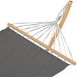 ID MARKET - Hamac XL avec support métal effet bois et toile grise - vignette