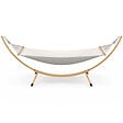ID MARKET - Hamac XL avec support métal effet bois et toile écrue - vignette