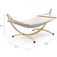 ID MARKET - Hamac XL avec support métal effet bois et toile écrue - vignette