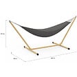 ID MARKET - Hamac avec support métal effet bois et toile gris anthracite - vignette