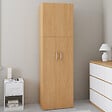 ID MARKET - Armoire 2 portes JULIANA bois penderie 50 cm avec étagère - vignette