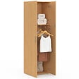 ID MARKET - Armoire 2 portes JULIANA bois penderie 50 cm avec étagère - vignette