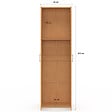 ID MARKET - Armoire 2 portes JULIANA bois penderie 50 cm avec étagère - vignette