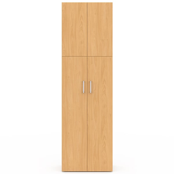 ID MARKET - Armoire 2 portes JULIANA bois penderie 50 cm avec étagère - large