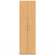 ID MARKET - Armoire 2 portes JULIANA bois penderie 50 cm avec étagère - vignette