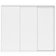 ID MARKET - Armoire sous pente 3 portes coulissantes 3 niveaux TOMI 130 x 50 x 70/110 cm blanc - vignette