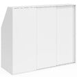 ID MARKET - Armoire sous pente 3 portes coulissantes 3 niveaux TOMI 130 x 50 x 70/110 cm blanc - vignette