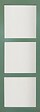 GD MENUISERIES - Porte Coulissante Vert Sauge RAL 6021 Vitrée H204 x L73 cm, Rail Alu, coquilles - vignette