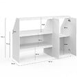 ID MARKET - Ensemble étagère 2 niveaux + armoire 2 portes sous pente TOMI blanc - vignette