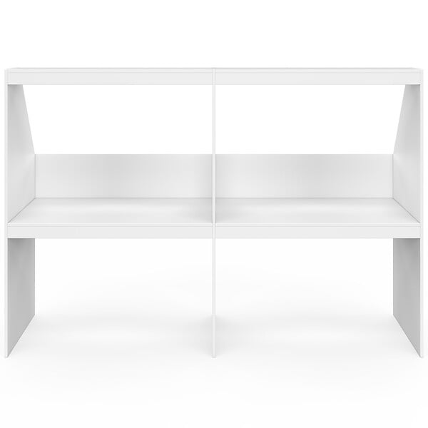 ID MARKET - Etagère sous pente 4 cases TOMI 160 x 50 x 110/70 cm blanc - large