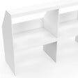 ID MARKET - Etagère sous pente 4 cases TOMI 160 x 50 x 110/70 cm blanc - vignette