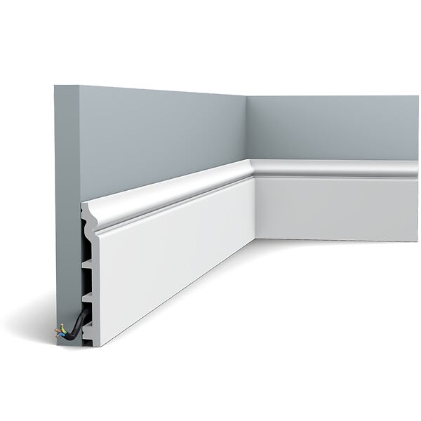 ORAC DECOR - SX118 CONTOUR Plinthe Orac Decor - 14x1,8x200cm (h x p x L) - plinthe décorative polymère Carton complet , A peindre - large