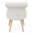 ID MARKET - Fauteuil CRAPAUD en tissu bouclette blanc - vignette