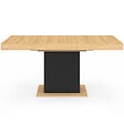 ID MARKET - Table à manger extensible rectangle EDEN 4-6 personnes bois et noir 120-160 cm - vignette