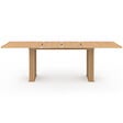 ID MARKET - Table à manger extensible rectangle JULIETTE 6-12 personnes pieds lattes tasseau bois coloris chêne 160-240 cm - vignette