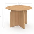 ID MARKET - Table à manger fixe japandi ronde EDITH 6 personnes bois effet hêtre 110 cm - vignette