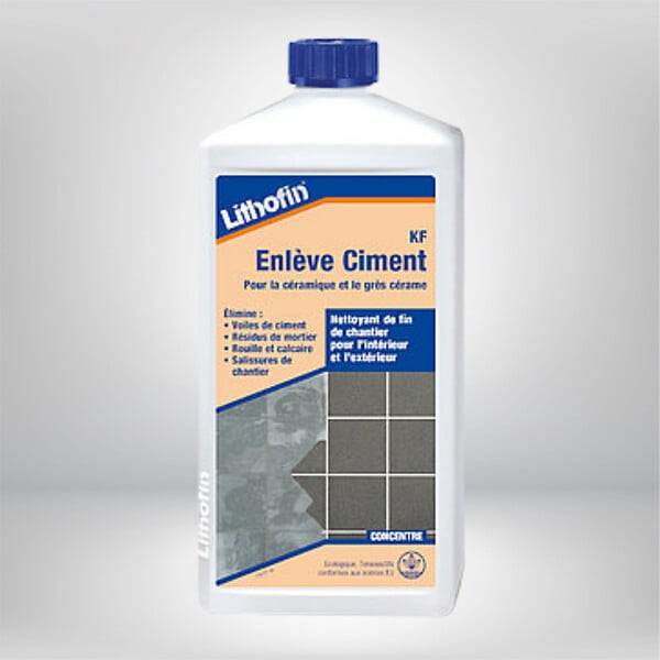 LITHOFIN - Lithofin KF Enleve Ciment 1L - Nettoyant De Fin De Chantier Carrelage 1L - large