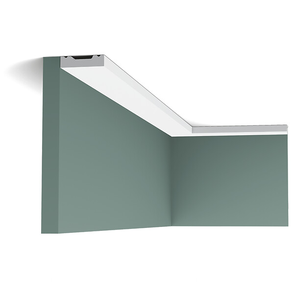 ORAC DECOR - SX162 Moulure multifonctionnelle Orac Decor Axxent - 4x1x200cm (h x p x l) - plinthe décorative Carton complet , RAL9003 - large